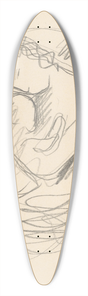 Mikul Galanda - Sketchbook 39.3 inch art pintail longboard deck