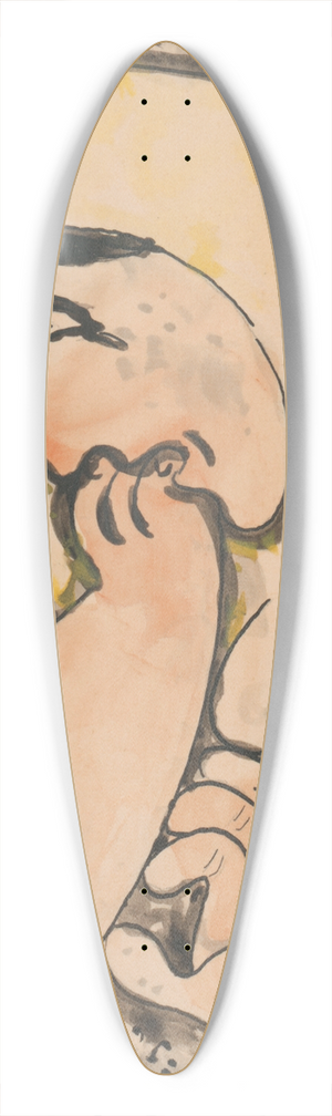 Mikul Galanda - Thoughtful 39.3 inch art pintail longboard deck Mikul Galanda - Thoughtful 39.3 inch art pintail longboard deck