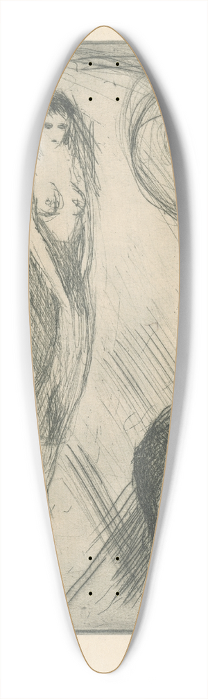 Mikul Galanda - Ulica I. 39.3 inch art pintail longboard deck