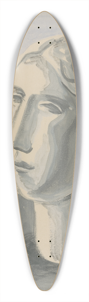 Mikul Galanda - Womans head 39.3 inch art pintail longboard deck