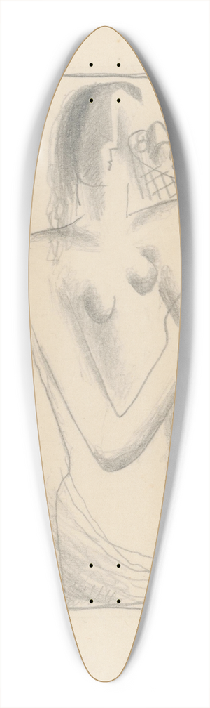 Mikul Galanda - Woman with Fruit Basket on her Shoulder 39.3 inch art pintail longboard deck