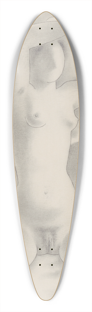 Mikul Galanda - Woman with Shirt VIII. 39.3 inch art pintail longboard deck