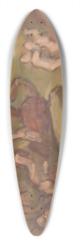 Milan Thomka Mitrovsk - Sketch of Composition with Bathing People 39.3 inch art pintail longboard deck