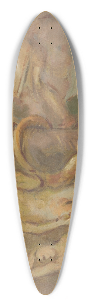 Milan Thomka Mitrovsk - Temptation Adam and Eve 39.3 inch art pintail longboard deck