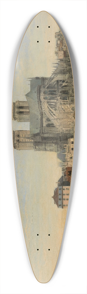 mile Harrouart - Le chevet de Notre-Dame, vu du quai de la Tournelle 39.3 inch art pintail longboard deck