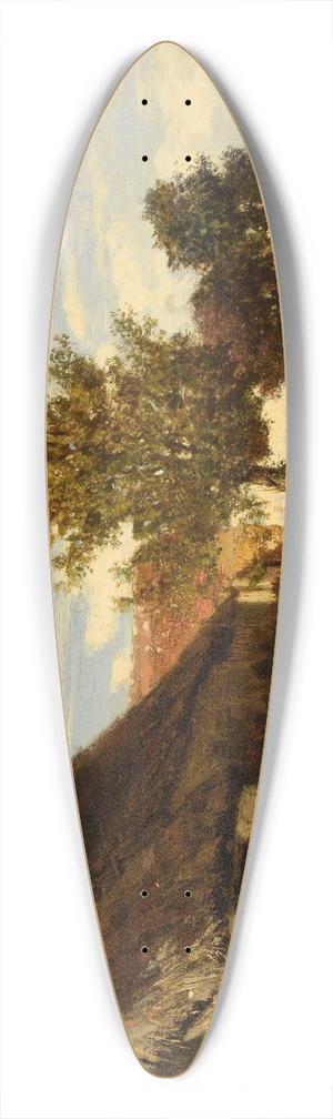 mile Lambinet - Chaumire au bord de leau 39.3 inch art pintail longboard deck