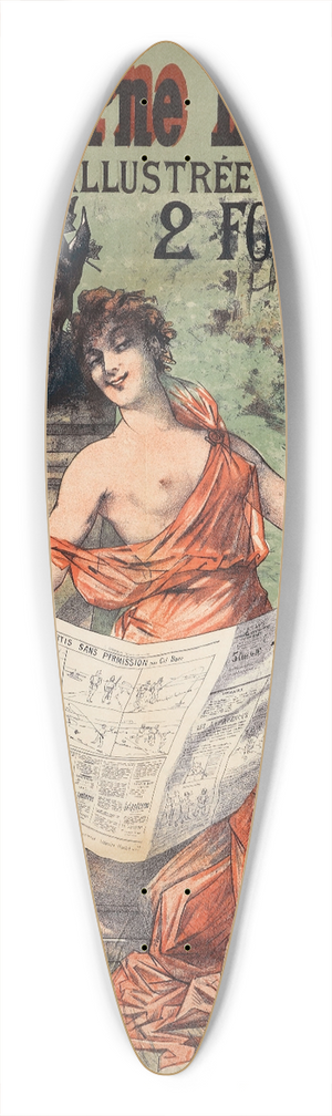 mile Lvy - La Lanterne Littraire 39.3 inch art pintail longboard deck