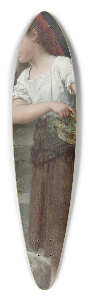mile Munier - Feeding The Rabbits 39.3 inch art pintail longboard deck