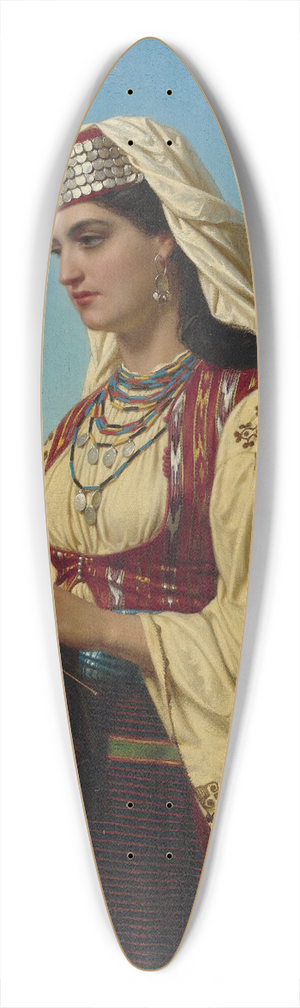 mile Vernet-Lecomte - A Greek Beauty 39.3 inch art pintail longboard deck