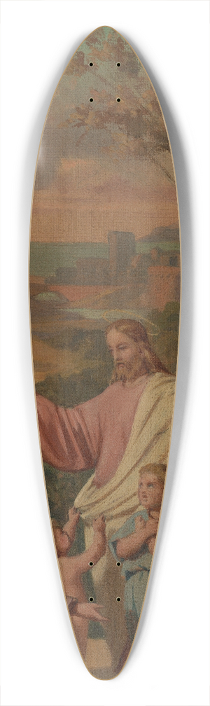mile Vernet-Lecomte - Laissez venir  moi les petits enfants. 39.3 inch art pintail longboard deck mile Vernet-Lecomte - Laissez venir  moi les petits enfants. 39.3 inch art pintail longboard deck
