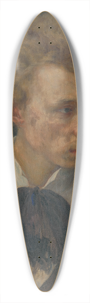 Milo Jirnek - Portrait of the Artist R. Boehm 39.3 inch art pintail longboard deck