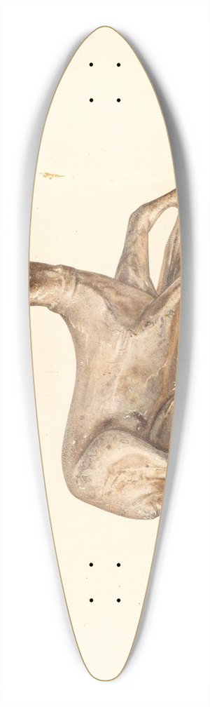 Milton Bevier - Chalkware Deer 39.3 inch art pintail longboard deck