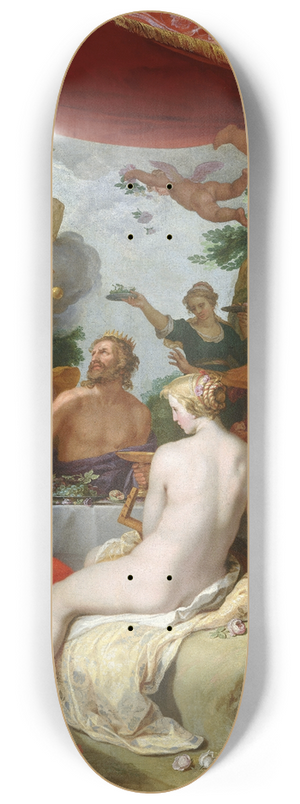 Abraham Bloemaert - The Feast of The Gods At The Wedding of Peleus and Thetis 8.25 inch art skate deck