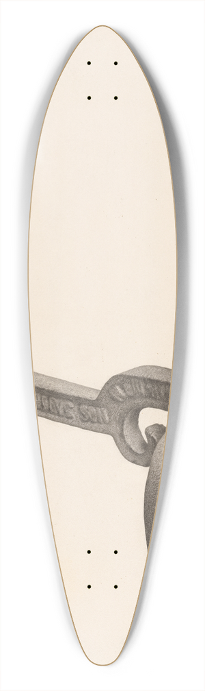 Milton Grubstein - Andiron (one of pair) 39.3 inch art pintail longboard deck
