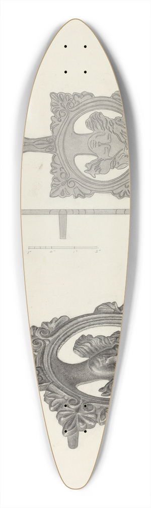 Milton Grubstein - Flat Iron Holder 39.3 inch art pintail longboard deck