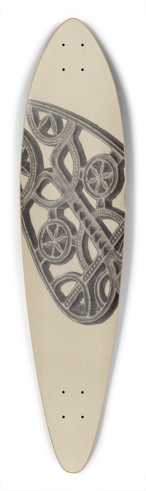 Milton Grubstein - Pa. German Flat-iron Holder 39.3 inch art pintail longboard deck