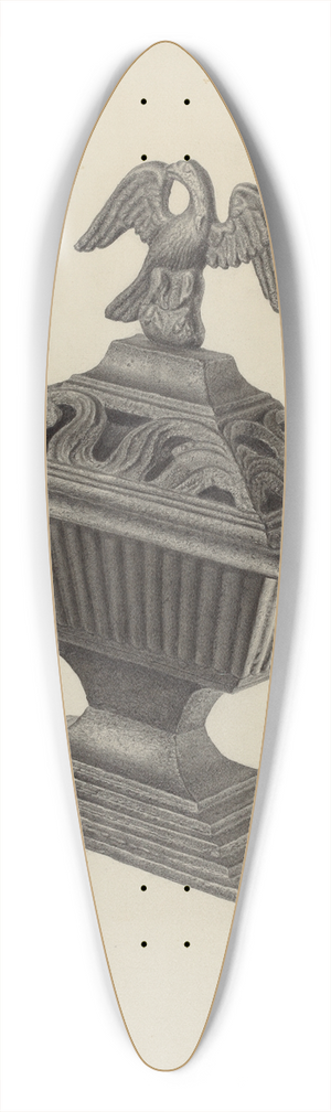 Milton Grubstein - Stove Urn 39.3 inch art pintail longboard deck