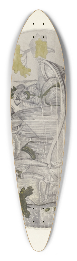 Mina Lowry - Bandbox 39.3 inch art pintail longboard deck