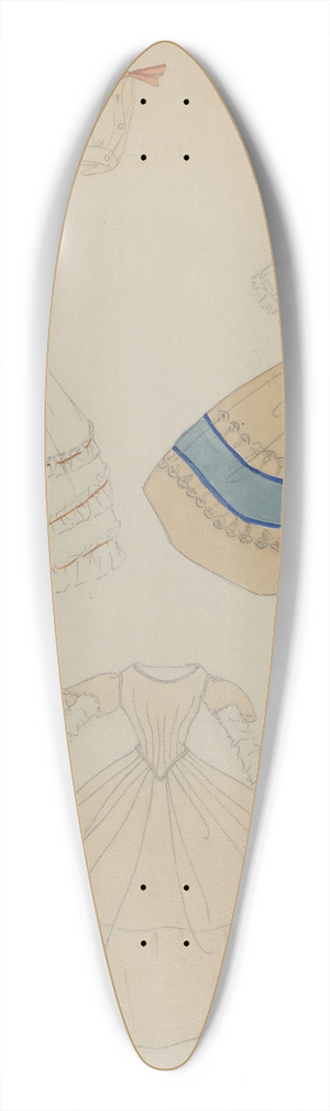 Mina Lowry - Doll and Wardrobe 39.3 inch art pintail longboard deck