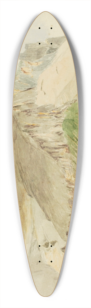 Miner Kilbourne Kellogg - Mt. Pellegrino, Palermo 39.3 inch art pintail longboard deck