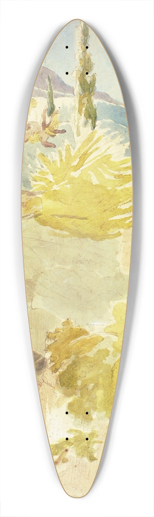 Miner Kilbourne Kellogg - Tomb of Virgil, Naples 39.3 inch art pintail longboard deck