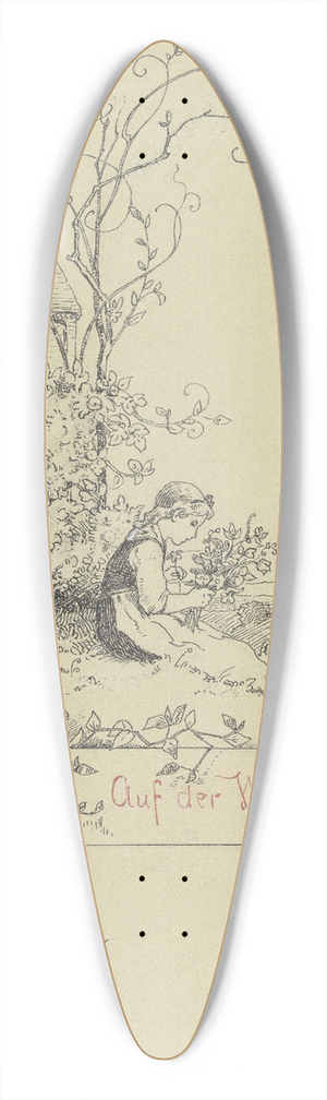 Minna Roberth - Auf der Wiese 39.3 inch art pintail longboard deck