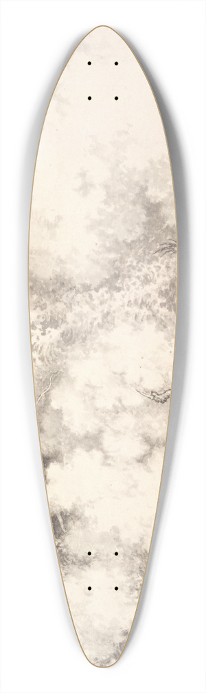 Min Zhen - Dragon amid Clouds 39.3 inch art pintail longboard deck