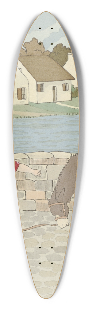 Monogrammist MFN - Robes de toile peinte 39.3 inch art pintail longboard deck