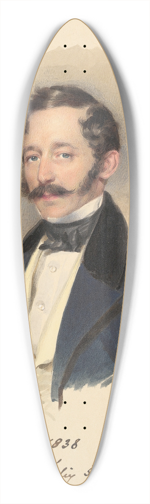 Moritz Michael Daffinger - Prince Felix of Schwarzenberg 39.3 inch art pintail longboard deck