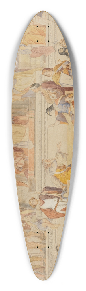 Moritz von Schwind - Der Sngerkrieg auf der Wartburg 39.3 inch art pintail longboard deck