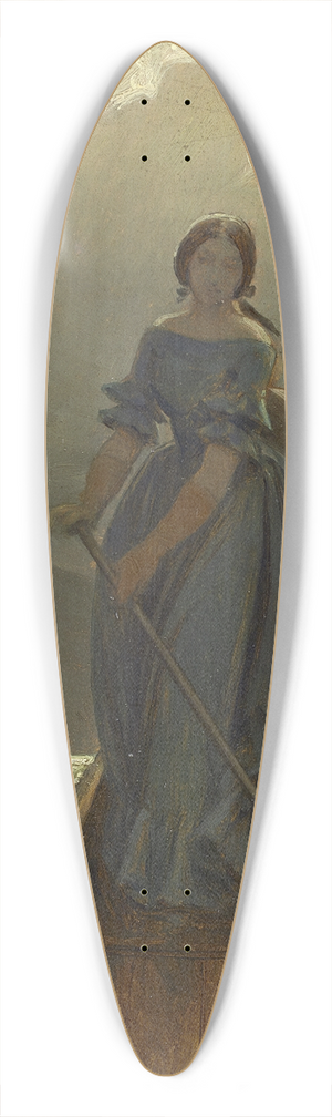 Moritz von Schwind - Die Schifferin (Baronin Marie Spaun am Gmundner See) 39.3 inch art pintail longboard deck