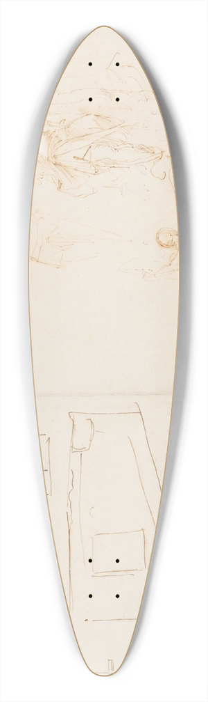 Moritz von Schwind - Entwurfsskizzen zum Haus des Knstlers in Frankfurt am Main sowie Vignettenentwrfe zum Erzherzog Carl von Oesterreich von Eduard Duller 39.3 inch art pintail longboard deck
