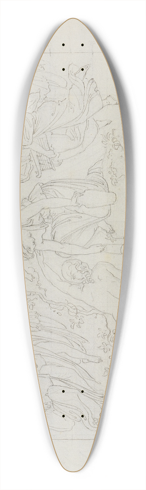 Moritz von Schwind - Meles und Kritheis 39.3 inch art pintail longboard deck
