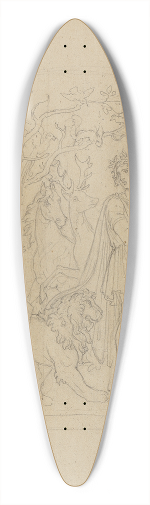 Moritz von Schwind - Orpheus unter den Tieren 39.3 inch art pintail longboard deck