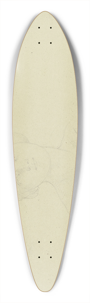 Moritz von Schwind - Personifikation des Flusses Murg im Rheinbild als weiblicher Halbakt 39.3 inch art pintail longboard deck