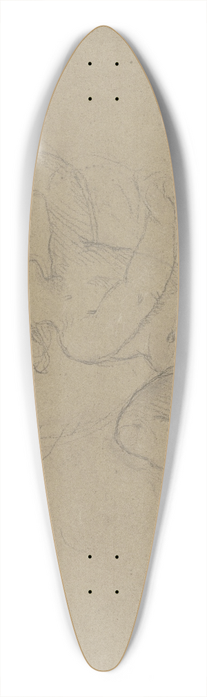 Moritz von Schwind - Putto zwischen Ranken, in ein Muschelhorn blasend 39.3 inch art pintail longboard deck