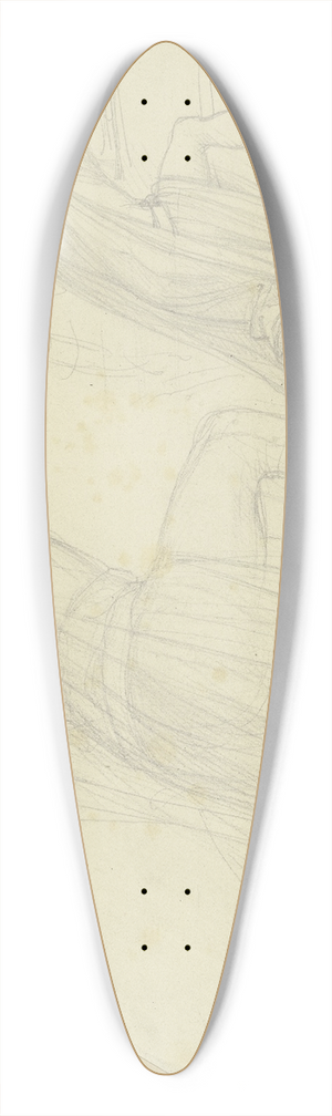 Moritz von Schwind - Vorstudie zum Heinrich von Ofterdingen im Freskogemlde des Wartburgsaals 39.3 inch art pintail longboard deck