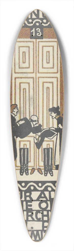 Moriz Jung - One for All, All for One or a Glimpse through the Keyhole 39.3 inch art pintail longboard deck