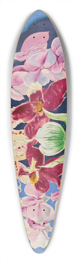 Mose Kisling - Les Orchides 39.3 inch art pintail longboard deck Mose Kisling - Les Orchides 39.3 inch art pintail longboard deck