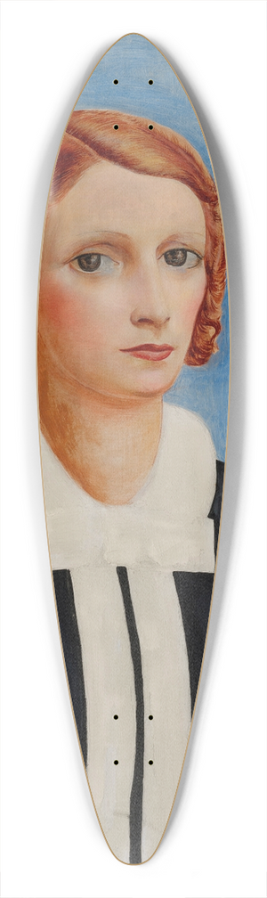 Mose Kisling - Portrait de femme sur fond bleu 39.3 inch art pintail longboard deck