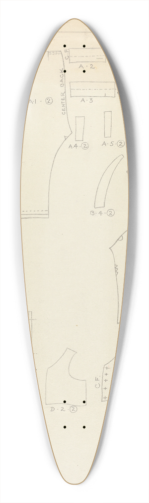 Nancy Crimi - Boys Suit 39.3 inch art pintail longboard deck