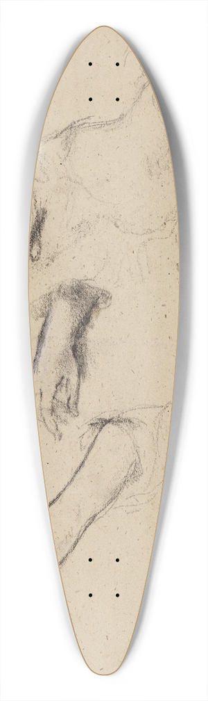 Narcisse-Virgile Diaz de La Pea - Croquis de buste de femme et deux croquis de main et de bras 39.3 inch art pintail longboard deck