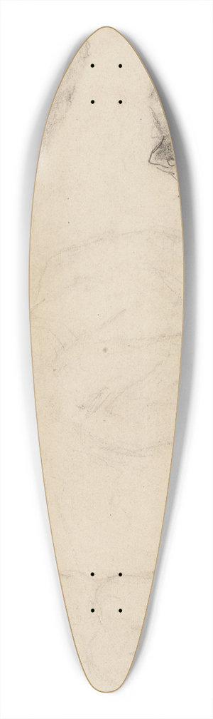 Narcisse-Virgile Diaz de La Pea - Deux esquisses de chiens, et deux croquis de tte de chien 39.3 inch art pintail longboard deck