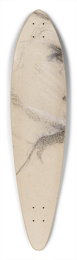 Narcisse-Virgile Diaz de La Pea - Etude de tte de femme 39.3 inch art pintail longboard deck