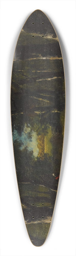 Narcisse-Virgile Diaz de La Pea - Foraging in the Forest 39.3 inch art pintail longboard deck