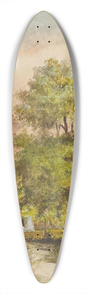 Narcisse-Virgile Diaz de La Pea - Vue dune clairire 39.3 inch art pintail longboard deck