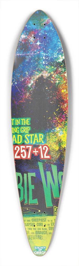 NASA - Zombie Worlds 39.3 inch art pintail longboard deck