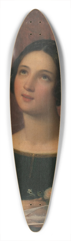 Natale Schiavone - Mdchen mit Blumen 39.3 inch art pintail longboard deck