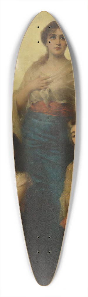 Nathaniel Sichel - Three Beauties 39.3 inch art pintail longboard deck