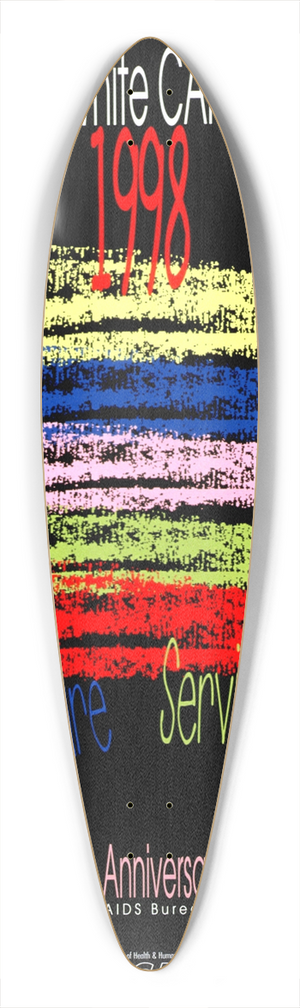 National Institutes of Health - Ryan White CARE Act 1998 39.3 inch art pintail longboard deck National Institutes of Health - Ryan White CARE Act 1998 39.3 inch art pintail longboard deck
